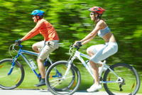 Fahrrad fahren Natur Bewegung Tourismus